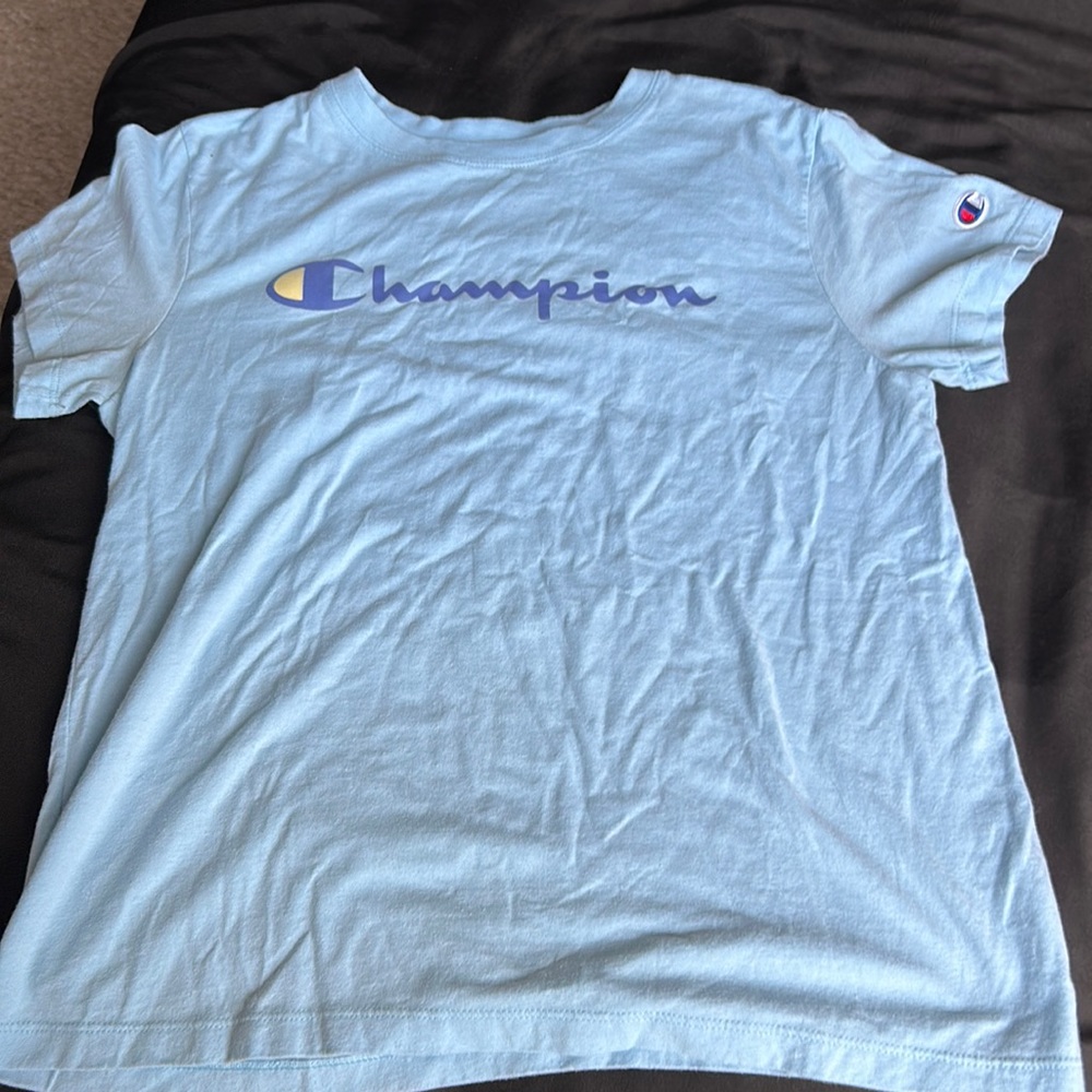 Light blue champion shirt